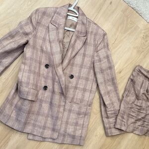 100% Linen Mango Suit (Jacket and Shorts)